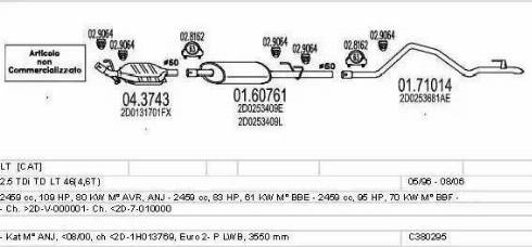 MTS C380295003122 - Система випуску ОГ avtolavka.club