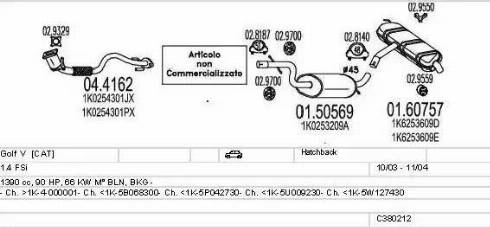 MTS C380212003019 - Система випуску ОГ avtolavka.club