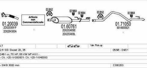 MTS C380283003104 - Система випуску ОГ avtolavka.club