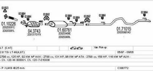 MTS C380772003146 - Система випуску ОГ avtolavka.club