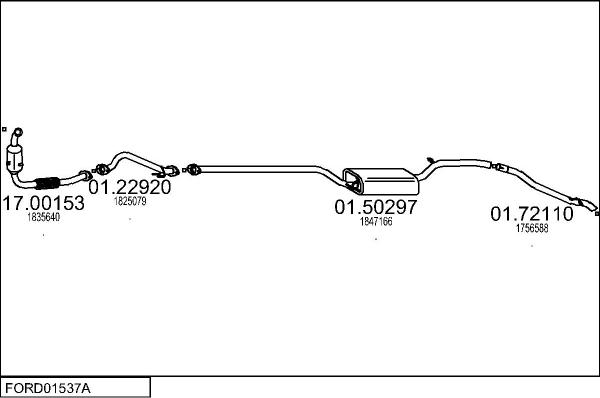MTS FORD01537A120883 - Система випуску ОГ avtolavka.club