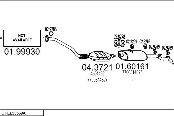 MTS OPEL53569A010102 - Система випуску ОГ avtolavka.club