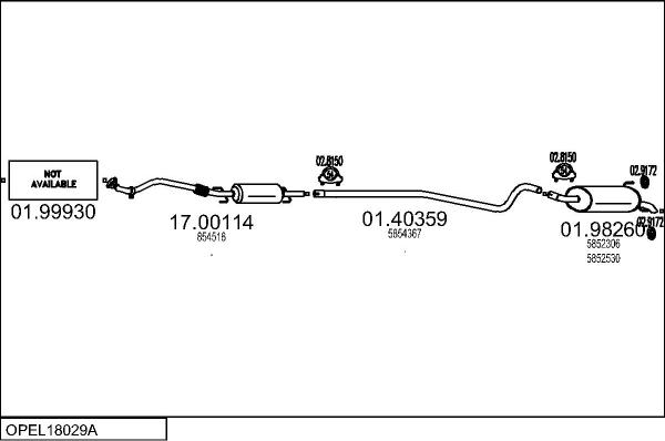 MTS OPEL18029A022690 - Система випуску ОГ avtolavka.club