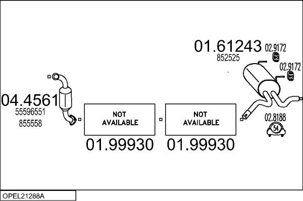 MTS OPEL21288A058707 - Система випуску ОГ avtolavka.club