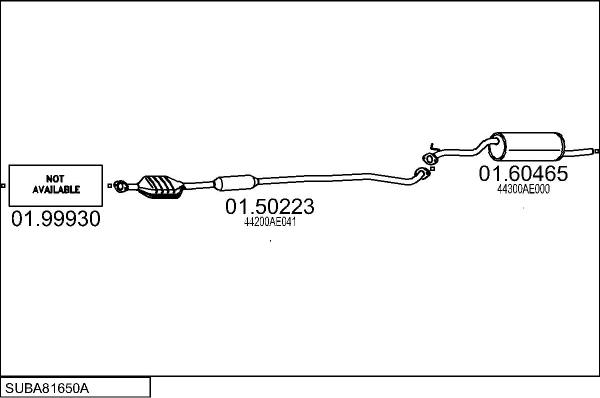 MTS SUBA81650A011246 - Система випуску ОГ avtolavka.club