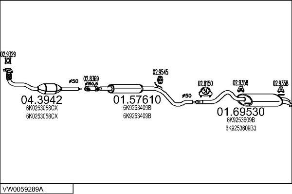 MTS VW0059289A005303 - Система випуску ОГ avtolavka.club