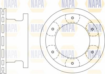 NAPA NBD5801 - Гальмівний диск avtolavka.club