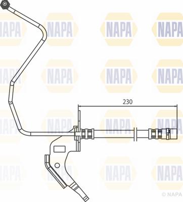 NAPA NBH1122 - Гальмівний шланг avtolavka.club