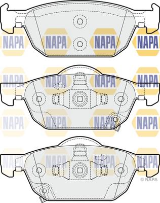 NAPA NBP1461 - Гальмівні колодки, дискові гальма avtolavka.club