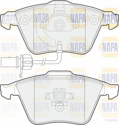 NAPA NBP1405 - Гальмівні колодки, дискові гальма avtolavka.club