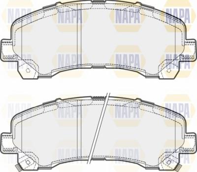 NAPA NBP1545 - Гальмівні колодки, дискові гальма avtolavka.club