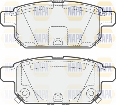 NAPA NBP1554 - Гальмівні колодки, дискові гальма avtolavka.club