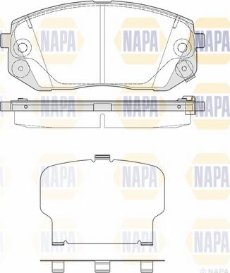 NAPA NBP1682 - Гальмівні колодки, дискові гальма avtolavka.club