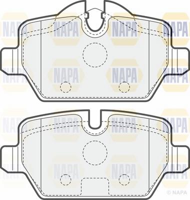 NAPA NBP1042 - Гальмівні колодки, дискові гальма avtolavka.club