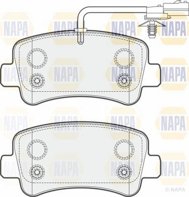 NAPA NBP1012 - Гальмівні колодки, дискові гальма avtolavka.club