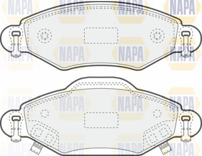 NAPA NBP1159 - Гальмівні колодки, дискові гальма avtolavka.club