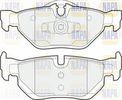 NAPA NBP1369 - Гальмівні колодки, дискові гальма avtolavka.club