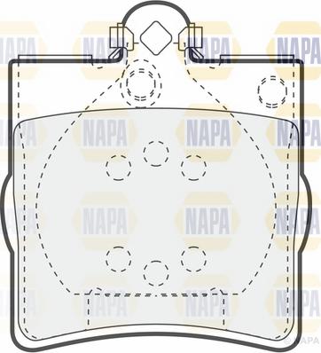 NAPA NBP1306 - Гальмівні колодки, дискові гальма avtolavka.club