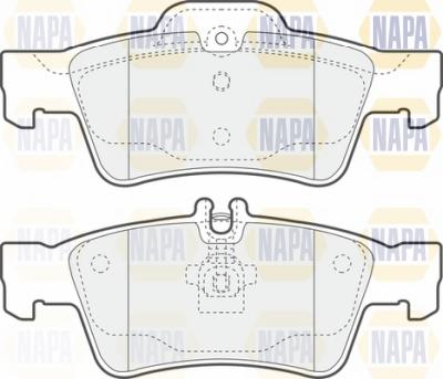 NAPA NBP1257 - Гальмівні колодки, дискові гальма avtolavka.club