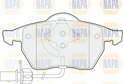 NAPA NBP1265 - Гальмівні колодки, дискові гальма avtolavka.club