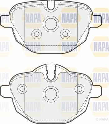 NAPA NBP1262 - Гальмівні колодки, дискові гальма avtolavka.club