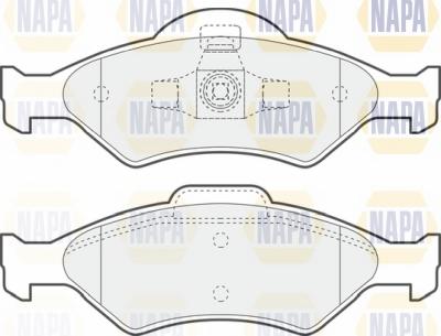 NAPA NBP1218 - Гальмівні колодки, дискові гальма avtolavka.club