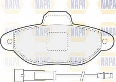NAPA NBP1281 - Гальмівні колодки, дискові гальма avtolavka.club