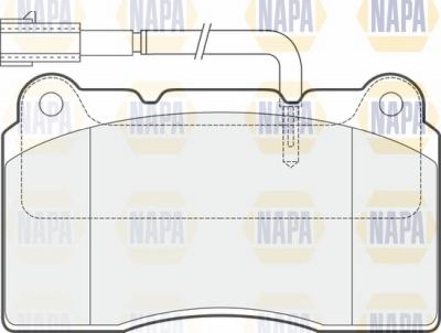 NAPA NBP1749 - Гальмівні колодки, дискові гальма avtolavka.club