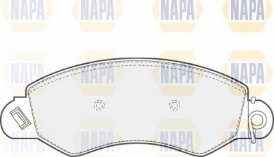 NAPA NBP1747 - Гальмівні колодки, дискові гальма avtolavka.club