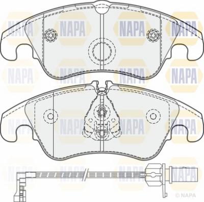 NAPA NBP1701 - Гальмівні колодки, дискові гальма avtolavka.club