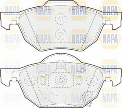 NAPA NBP1739 - Гальмівні колодки, дискові гальма avtolavka.club