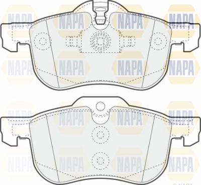 NAPA NBP1722 - Гальмівні колодки, дискові гальма avtolavka.club