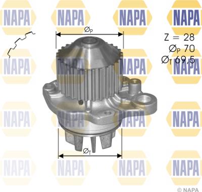 NAPA NWP1137 - Водяний насос avtolavka.club