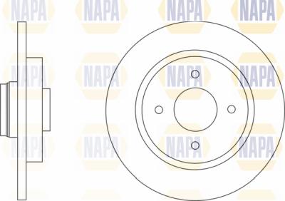 NAPA PBD8017 - Гальмівний диск avtolavka.club