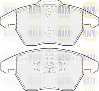 NAPA PBP7596 - Гальмівні колодки, дискові гальма avtolavka.club