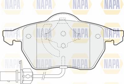 NAPA PBP7508 - Гальмівні колодки, дискові гальма avtolavka.club