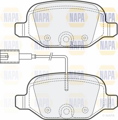 NAPA PBP7195 - Гальмівні колодки, дискові гальма avtolavka.club