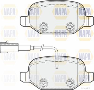 NAPA PBP7177 - Гальмівні колодки, дискові гальма avtolavka.club