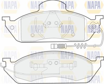 NAPA PBP7286 - Гальмівні колодки, дискові гальма avtolavka.club