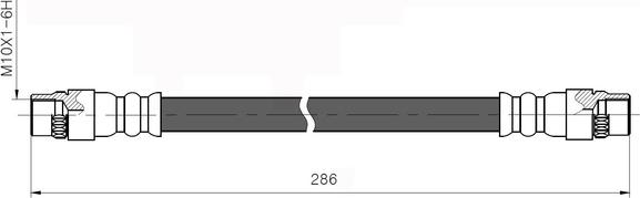 National NBH6011 - Гальмівний шланг avtolavka.club