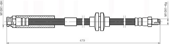 National NBH6027 - Гальмівний шланг avtolavka.club