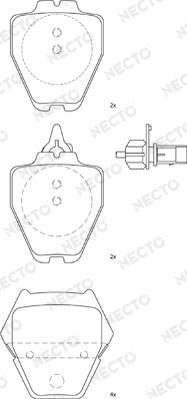 Necto FD7284A - Гальмівні колодки, дискові гальма avtolavka.club