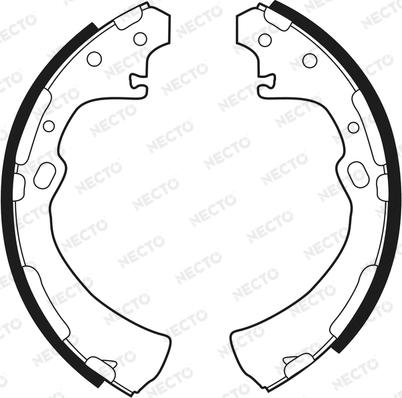Necto N1465 - Комплект гальм, барабанний механізм avtolavka.club