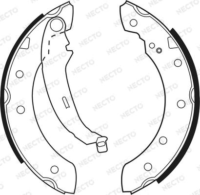 Necto N1516 - Комплект гальм, барабанний механізм avtolavka.club