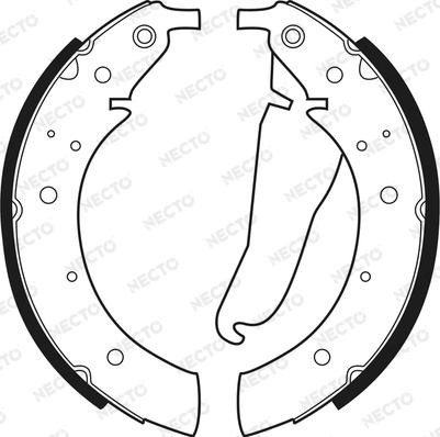 Necto N1319 - Комплект гальм, барабанний механізм avtolavka.club