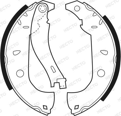 Necto N1318 - Комплект гальм, барабанний механізм avtolavka.club