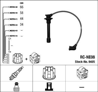 NGK 9405 - Комплект проводів запалювання avtolavka.club