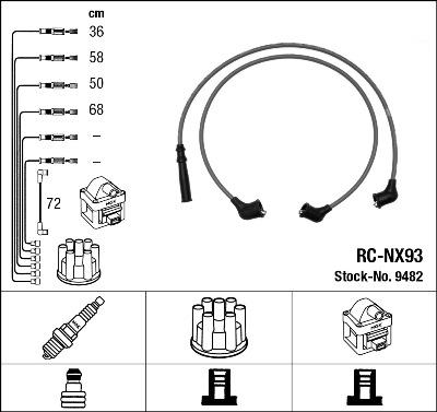 NGK 9482 - Комплект проводів запалювання avtolavka.club