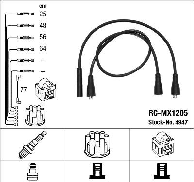 NGK 4947 - Комплект проводів запалювання avtolavka.club