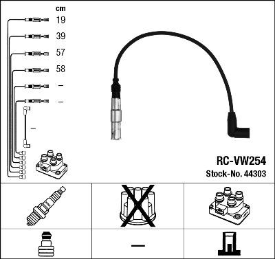 NGK 44303 - Комплект проводів запалювання avtolavka.club